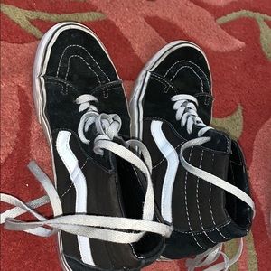 black sk8 hi vans M7.5 W9